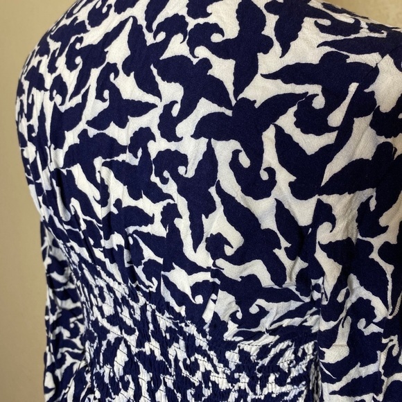 Anthropologie Maeve Alexa bird print smocked - Picture 6 of 10